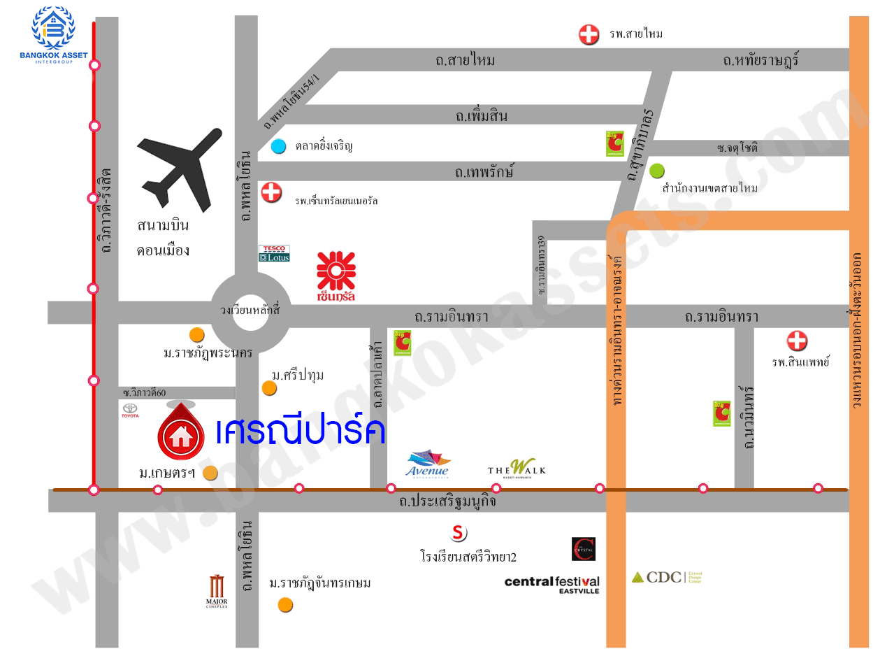 ทาวน์โฮม 3 ชั้นมือสอง โครงการ เศรณีปาร์ค วิภาวดี60 เนื้อที่ 25.20 ตร.ว. พื้นที่ใช้สอย 202.72 ตร.ม. พร้อมฟังก์ชัน 3 ห้องนอน 3 ห้องน้ำ 2 ที่จอดรถ บ้านราคาดีมาก บนทำเลใกล้แหล่งอำนวยความสะดวกหลากหลาย เชื่อมต่อถนนวิภาวดี-รังสิต ถนนประเสริฐมนูกิจ ใกล้รถไฟฟ้าสายสีเขียว "สถานีบางบัว" ใกล้จุดขึ้นทางด่วน "อุตราภิมุข"...